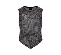 Ed Hardy Chemisier 'Dragon Repeat' vert / rosé / noir, Taille S