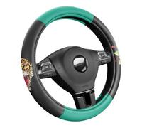 ED HARDY Housse de volant imprimée tigre, housse universelle en cuir vert, convient aux volants de 36,8 à 39,4 cm, prise en main confortable antidérapante, intérieur de voiture durable pour voitures