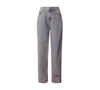 Ed Hardy Jean 'Dragon and Sword' gris denim / lilas / rouge cerise / noir, Taille 28