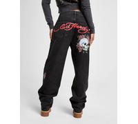 Ed Hardy Jean Relax Bloom Skull - Noir L