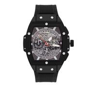 ED HARDY Montre Homme Tonneau Noir Bracelet Silicone 50446BB-42-B02
