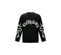 Ed Hardy Pull-over 'Intarsien Tattoo Drache' noir / blanc cassé, Taille XXL