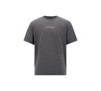 Ed Hardy T-Shirt 'Death Before Dishonor Eagle' gris clair / gris foncé / rouge rubis / noir, Taille M