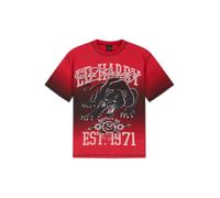 Ed Hardy T-Shirt 'Panther' rose / canneberge / rouge foncé / noir, Taille L