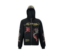Ed Hardy Veste de survêtement 'Double-Venom' jaune / rouge / noir, Taille XL