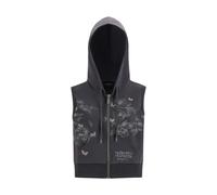 Ed Hardy Veste de survêtement 'True To My Love' gris clair / gris foncé / menthe / rose ancienne, Taille L