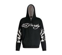 Ed Hardy Vestes en maille 'Love Kills' noir / blanc, Taille M