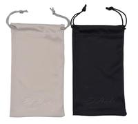 Ed Hicks Lot de 2 étuis en microfibre de qualité supérieure pour lunettes de soleil (noir et gris), noir/gris, M