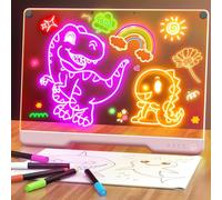 ED Note Board avec des couleurs 12 couleurs éclairé acrylique tableau à dessin - éclairage nocturne à effacer à sec avec support pour la maison/bureau/cadeau/festival w/APP & télécommande Touch bouton