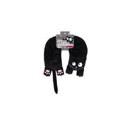 Ed, the Cat Coussin Aux Graines Noir Réchauffeur Micro-ondes Housse Amovible