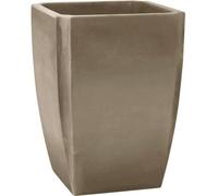 EDA Bac a Arbustes Vase Haut PALMEA 65 L - Double Paroi - Réserve d'Eau Intégrée - 47 x 47 x 65 cm - Taupe