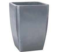 EDA - Bac à Arbustes Vase Haut PALMEA 65 L - Double Paroi - Réserve d'eau Intégrée - Usage Intérieur ou Extérieur - 47 x 47 x 65 cm - Gris