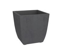 EDA Bac à fleurs Carré DIVA BASALT - 42 L - 43,5 x 43,5 x H.44,2 cm - Bac intérieur amovible - Gris anthracite