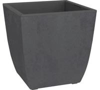 EDA Bac a fleurs Carré DIVA BASALT - 42 L - 43,5 x 43,5 x H.44,2 cm - Bac intérieur amovible - Gris anthracite