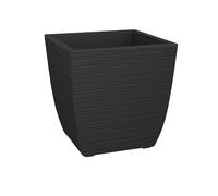 Pot carré bas 42 litres - Diva Stone Noir EDA PLASTIQUES