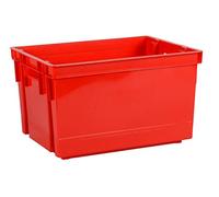EDA - Bac de Manutention 20 L - Rangement pour Outils - Emboitable et Superposable - 39 x 29 x 23 cm - Rouge
