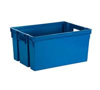 EDA - Bac de Manutention 50 L - Rangement pour Outils - Emboitable et Superposable - 56 x 41 x 29,5 cm - Bleu
