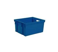 EDA - Bac de rangement - superposable - 30 L - sans couvercle - bleu minéral