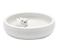EDA-Baignoire pour oiseaux coloris blanc en céramique - diamètre 30 cm