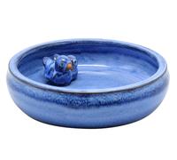 EDA-Baignoire pour oiseaux coloris bleu en céramique - diamètre 28 cm
