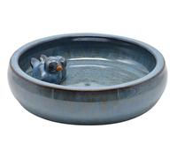 EDA-Baignoire pour oiseaux coloris vert en céramique - diamètre 28 cm