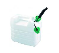 EDA - Bidon à Eau 10 L - avec Bec Verseur Logé dans le Jerrican - Certifié Contact Alimentaire - 32,1 x 17,8 x 30,1 cm - Naturel