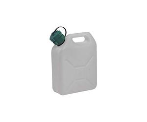EDA - Bidon à Eau 5 L - avec Bec Verseur Logé dans le Jerrican - Certifié Contact Alimentaire - 23,5 x 11 x 30 cm - Naturel, noir