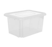 EDA - Boîte de rangement 55 L Funny Box - Avec couvercle - Emboîtable et Superposable - 57,5 x 44 x H.31 cm - Transparent