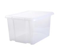 EDA - Boîte de rangement 80 L Funny Box - Avec couvercle - Emboîtable et Superposable - 64,7 x 49,5 x H.36,2 cm - Transparent