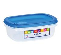 EDA - Boite rectangulaire 0.5l naturel couvercle turquoise