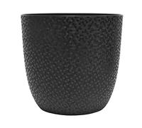 EDA - Cache-Pot Opale Ø 22 cm - Pot décoratif pour l'Intérieur - Ø 22 cm x H. 20,2 cm - Noir
