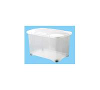 EDA Plastiques Boîte de rangement Clip'Box 40 L Naturel 54 x 36 x 33,7 cm Avec roulette