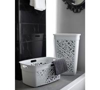 EDA Corbeille à linge ALMERIA, 45 litres, PP, blanc