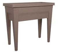 EDA - Espace Potager Veg&Table City 57 L - Zone Rétention d'Eau - Pieds avec Bouchon Evacuation - 76 x 38,5 x 68 cm - Taupe
