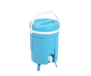 EDA Fontaine 8 L Isotherme avec Pieds DE REHAUSSE - POIGNEE Totalement ISOLEE, Couvercle Compris DIM.: E 27 X H39 CM avec Pieds Bleu Turquoise - INT. Blanc 10196 B.TU/BL CX6