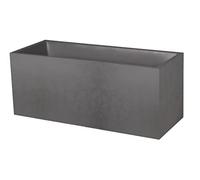 EDA - Jardinière Basalt 98L - Imitation béton - Double paroi - Zone de rétention - Gris anthracite