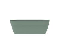 EDA Jardiniere Basse Osaka 38 L - avec Barre Métallique de Renfort - 77,3 x 30,7 x H.25,9 cm - Vert laurier
