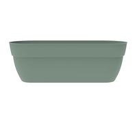 EDA - Jardinière Basse Osaka 38 L - avec Barre Métallique de Renfort - 77,3 x 30,7 x H.25,9 cm - Vert Laurier
