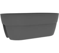 EDA Jardiniere Cavaliere OSAKA 19,5 L - 56 x 30,1 x H.20,6 cm - Gris anthracite - Pour Balcons et Rambardes