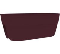 EDA Jardiniere Cavaliere OSAKA 19,5 L - 56 x 30,1 x H.20,6 cm - Rouge bourgogne - Pour Balcons et Rambardes