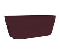 EDA Jardinière Cavalière OSAKA 19,5 L - 56 x 30,1 x H.20,6 cm - Rouge bourgogne - Pour Balcons et Rambardes