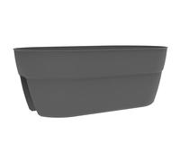 EDA Jardinière cavalière OSAKA 19,5 L 56×30,1×20,6 cm Gris anthracite pour balcons et rambardes