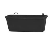 EDA - Jardinière Chorus 30 cm - avec Plateau Clipsé et Réserve d'eau + Support Invisible - 2,6 litres - 30 x 12 x H.11,4 cm - Gris Anthracite