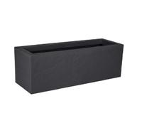 EDA Jardinière VOLCANIA Beige Calcaire Double paroi - avec zone de rétention d'eau Dim. 99,5 x 39,5 x 43,5 cm - Volume 98 L