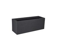 EDA Jardiniere Volcania'Up 57 L - Décor Imitation Pierre - 79,5 x 29,5 x 29,5 cm - Gris anthracite