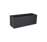 EDA Jardiniere Volcania'Up 57 L - Décor Imitation Pierre - 79,5 x 29,5 x 29,5 cm - Gris anthracite