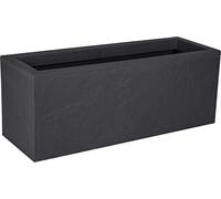 Jardinière Volcania'Up - EDA - 57 L - Décor Pierre - 79,5 x 29,5 x H. 29,5 cm - Gris Anthracite