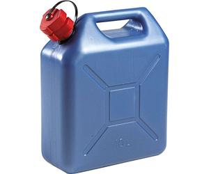 EDA - Jerrican 10 L PROMO en Plastique - Avec Bec Verseur Rigide - 29 x 15 x 35 cm - Bleu métal