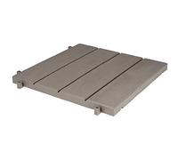 Dalle en plastique - Lot de 6 (1m²) - 38.4 x 38.4 x 2.5 cm - Taupe