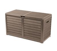 Malle de jardin - 420 litres - décor bois - Baya taupe EDA PLASTIQUES